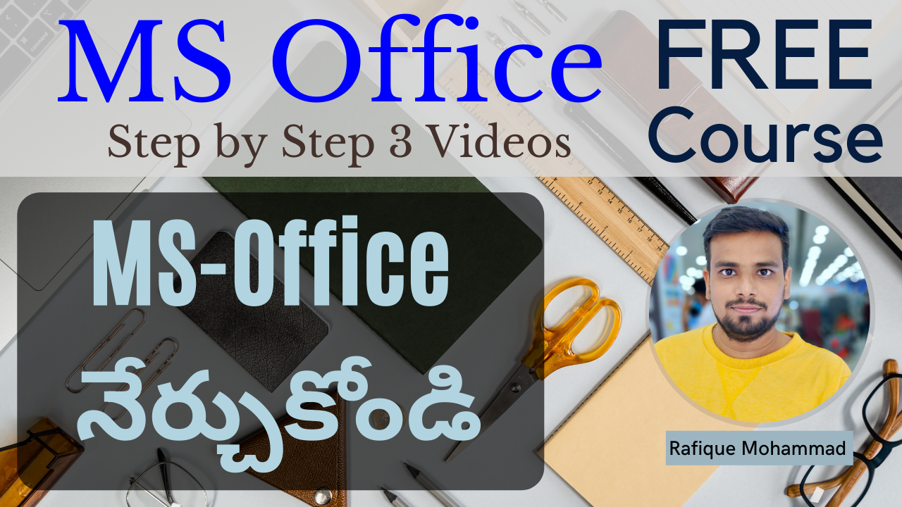 Ms-Office in Telugu Step by Step Tutorials
