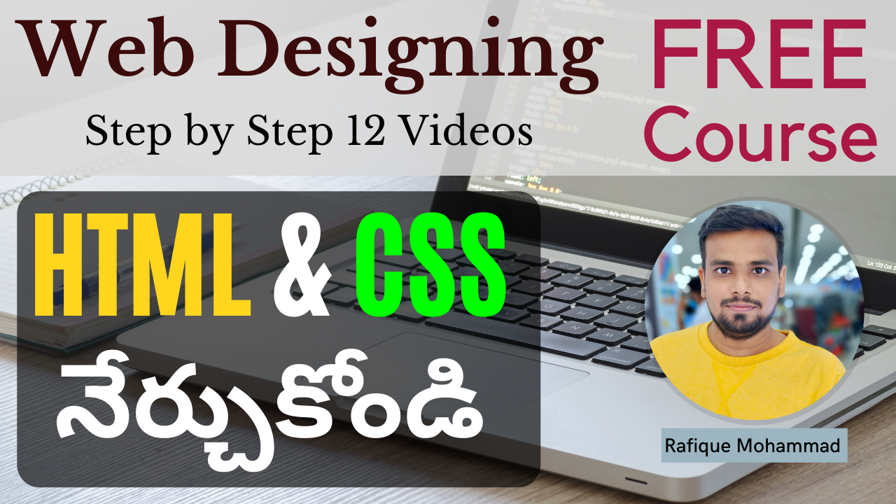 HTML in Telugu Step by Step Tutorials